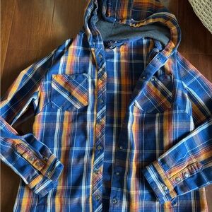 Alpine Swiss Blue and Orange Plaid Performance Jacket